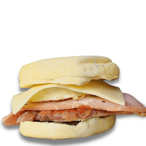 Burger Co Sausage Patty, bacon, egg cheese sauce Breakfast Burger